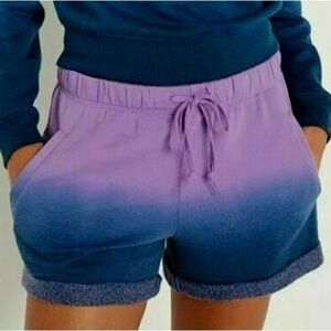 Victoria's Secret Pink Ombre Dip Dye Boyfriend Shorts purple